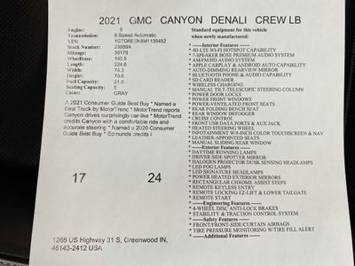 2021 GMC Canyon 4WD Denali Crew Cab 128