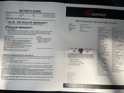 2023 Chevrolet Traverse High Country