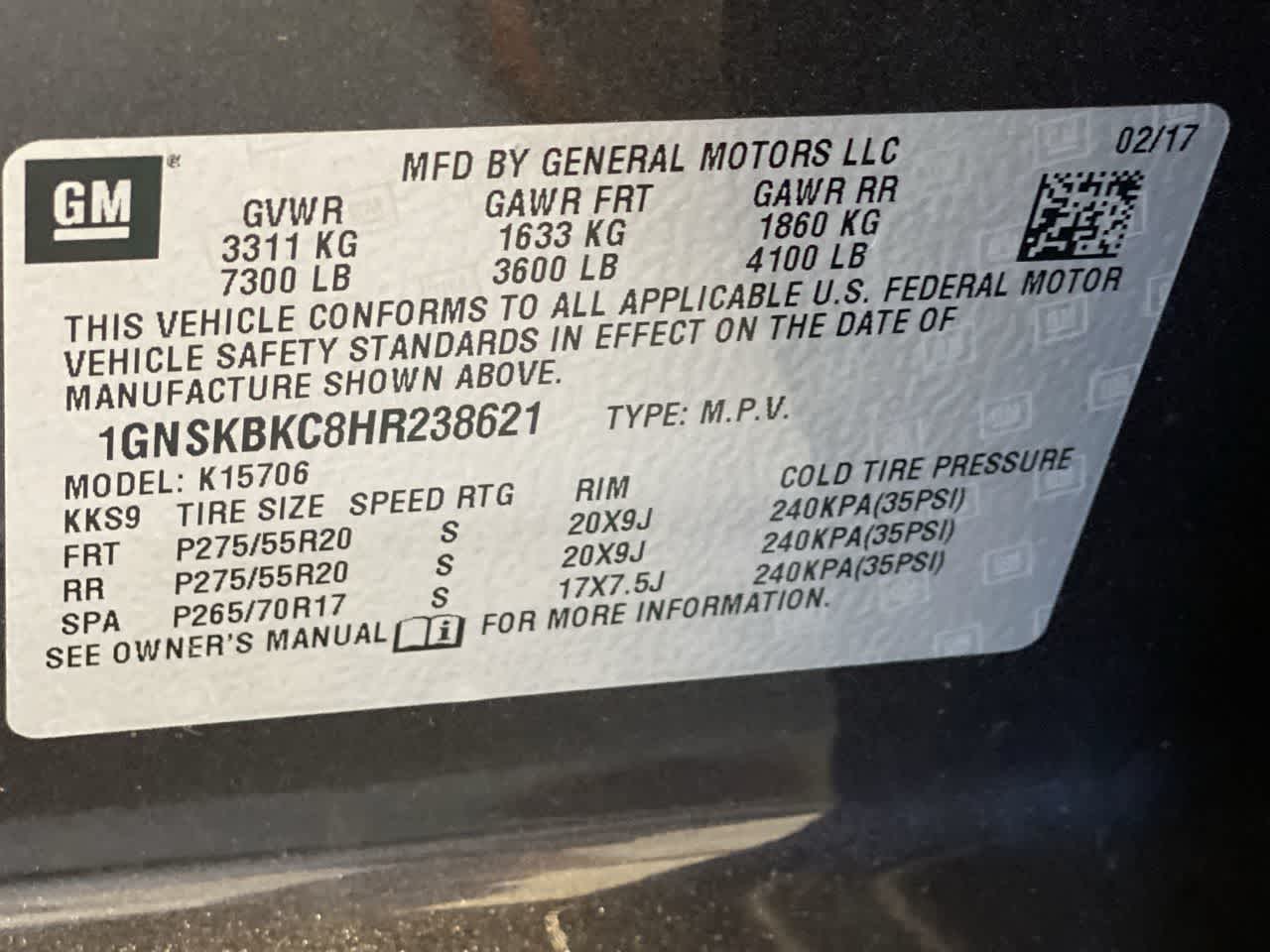 2017 Chevrolet Tahoe LT