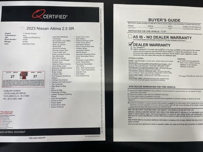 2023 Nissan Altima 2.5 SR