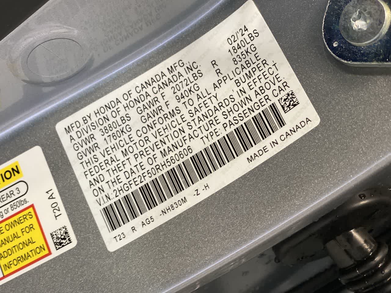 2024 Honda Civic Sport