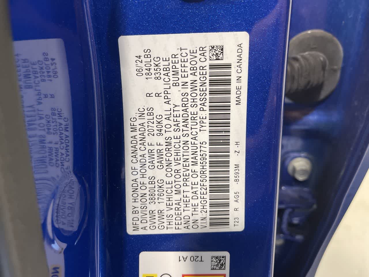 2024 Honda Civic Sport