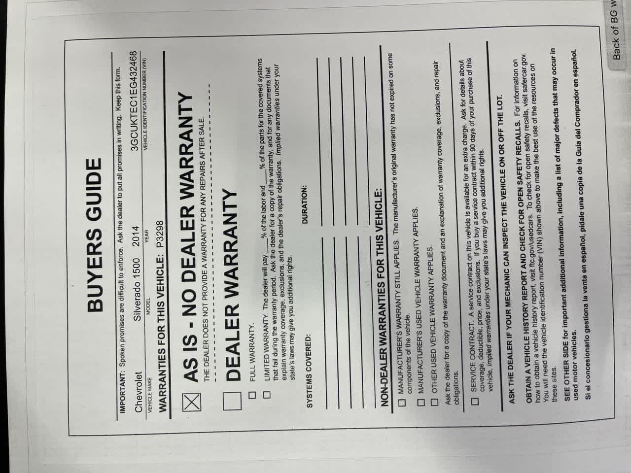 2014 Chevrolet Silverado 1500 High Country