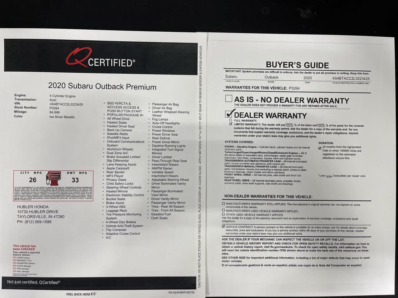 2020 Subaru Outback Premium