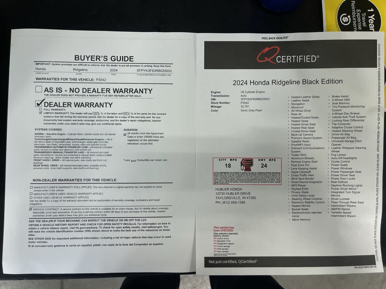2024 Honda Ridgeline Black Edition