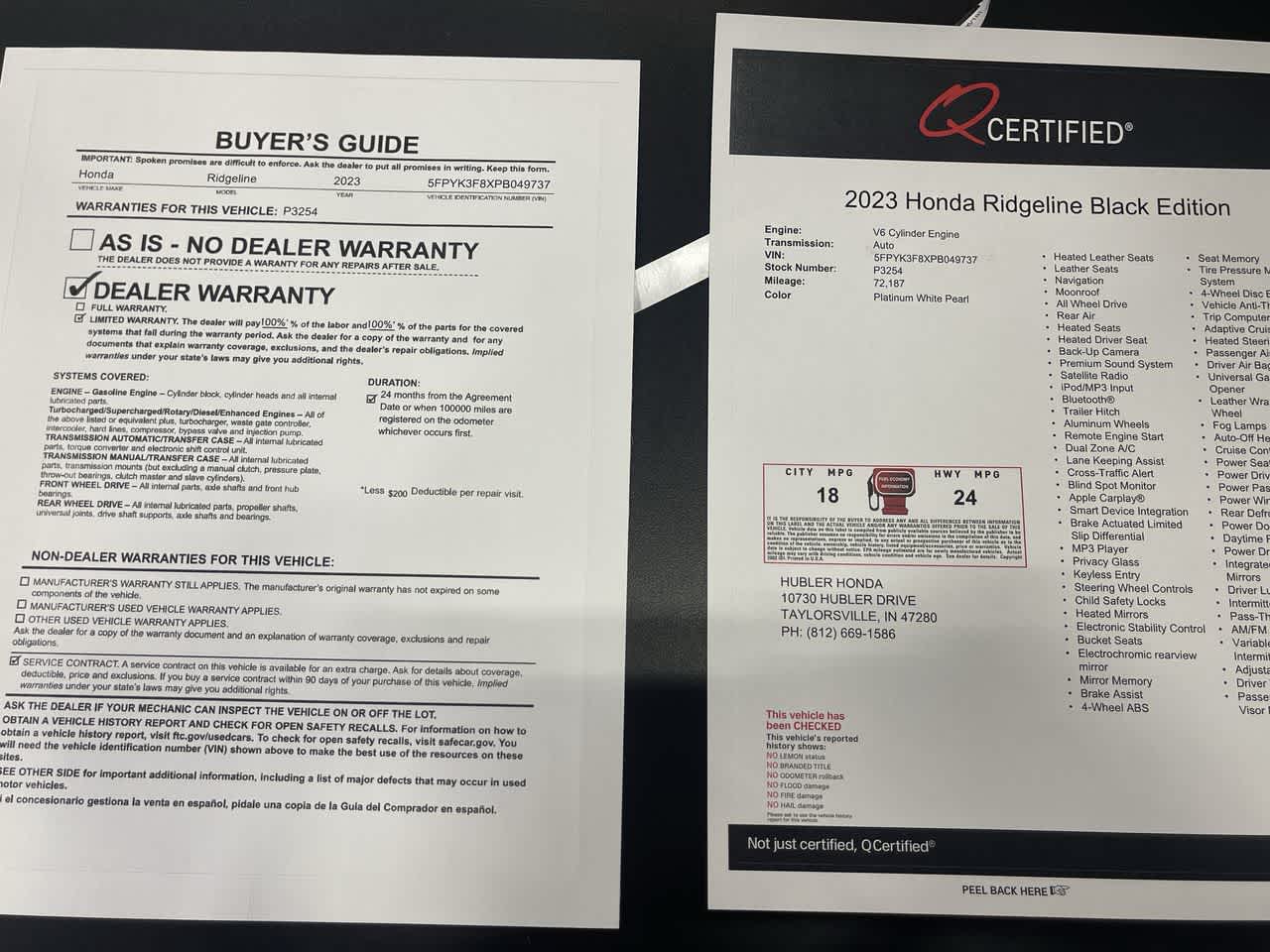2023 Honda Ridgeline Black Edition