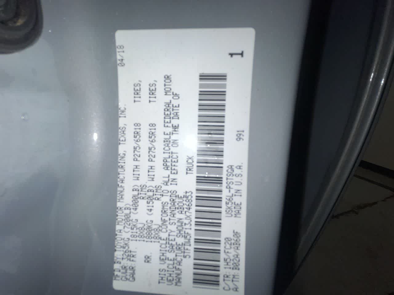 2018 Toyota Tundra SR5