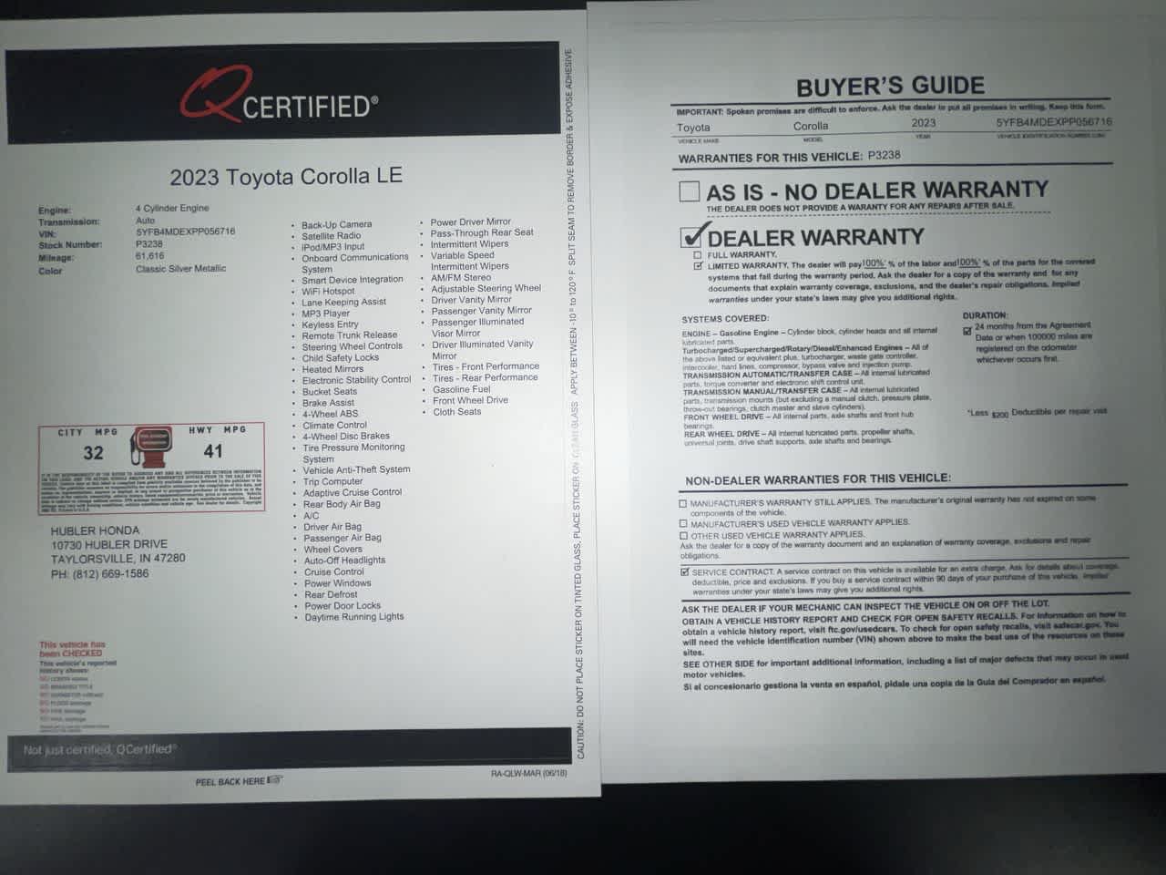 2023 Toyota Corolla LE