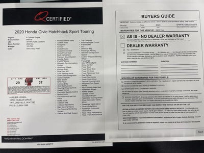 2020 Honda Civic Hatchback Sport Touring