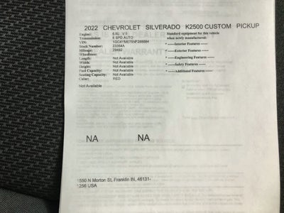 2022 Chevrolet Silverado 2500 HD Custom