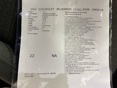 2023 Chevrolet Silverado 1500 LT 4WD Crew Cab 147